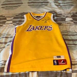 Kobe Bryant Jersey Majestic Photo Youth Size Large